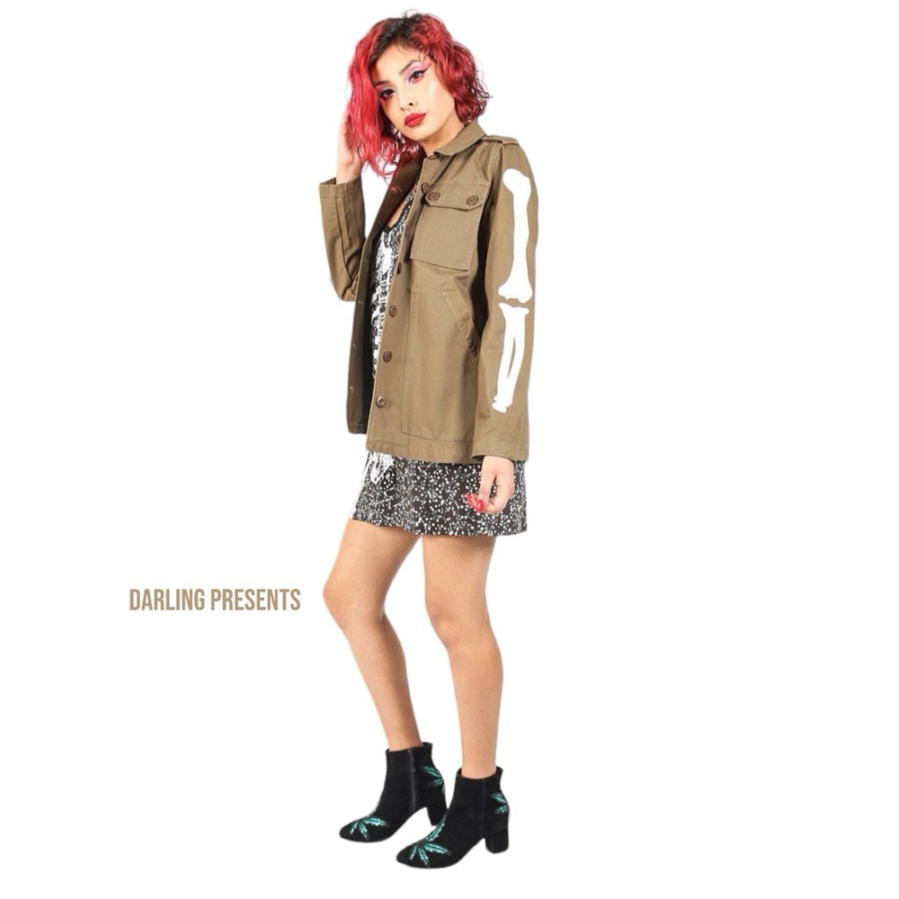 Iron Fist Bone In Military Jacket Women Color Olive Size S - Picture 4 of 7